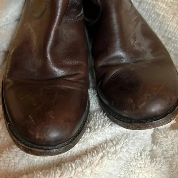 FRYE brown tall back zip boots size 7 - Picture 6 of 8